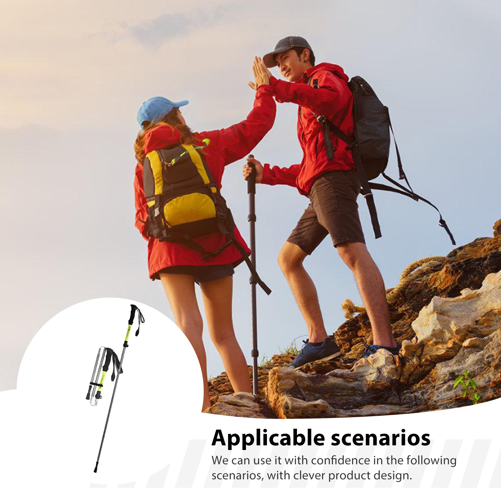 Outdoor Sport Climbing Gear - Aluminum Alloy Trekking Pole for Hiking
