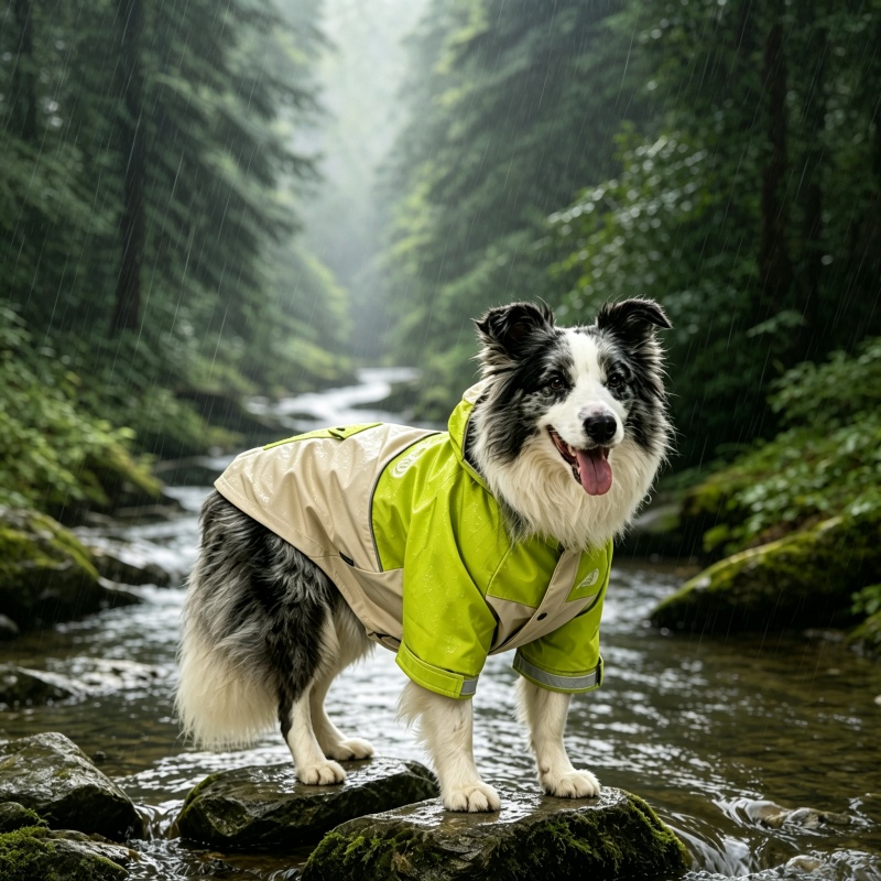 Outdoor Sport Coat - Adjustable Dog Outdoor Raincoat Full‑Body Water‑Resistant