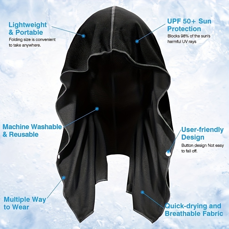 Cooling Hoodie Towel Beach Cam - Outdoor Sport Hoodie ulasan dan harga