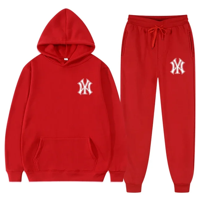 Men Autumn‑Winter 2‑Piece Trac - Outdoor Sports Outfit ulasan dan harga