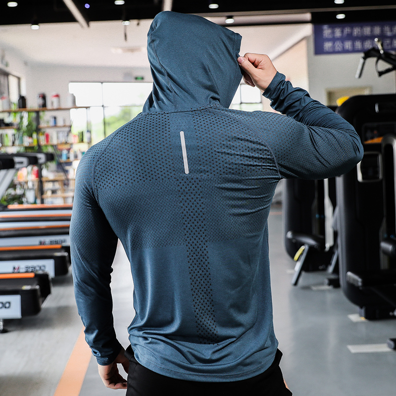 Mens Fitness Tracksuit Running - Outdoor Sport Hoodie ulasan dan harga