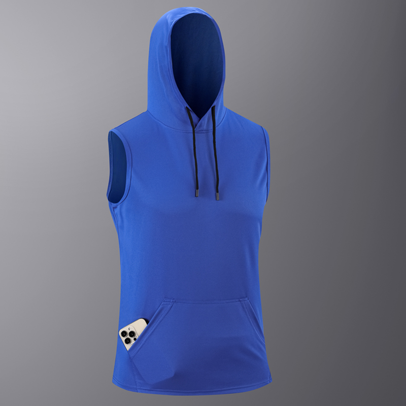6Pcs Men Sleeveless Hooded Tan - Outdoor Sport Hoodie ulasan dan harga