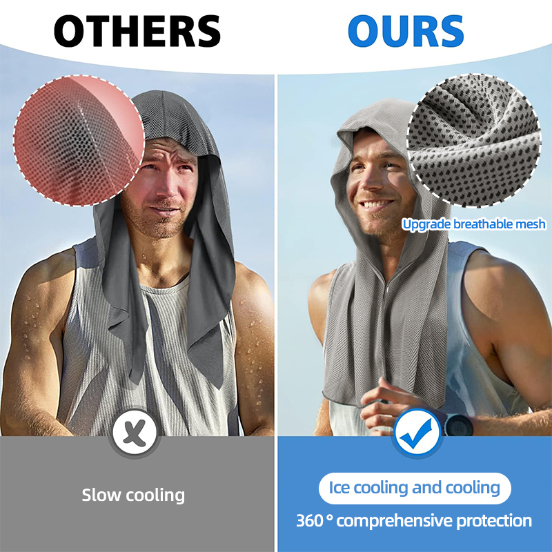 Cooling Hoodie Towel- Hood Tow - Outdoor Sport Hoodie ulasan dan harga