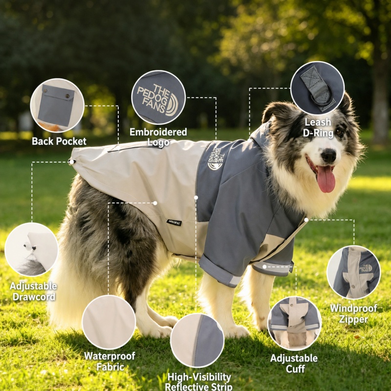 Adjustable Dog Outdoor Raincoa - Outdoor Sport Coat ulasan dan harga