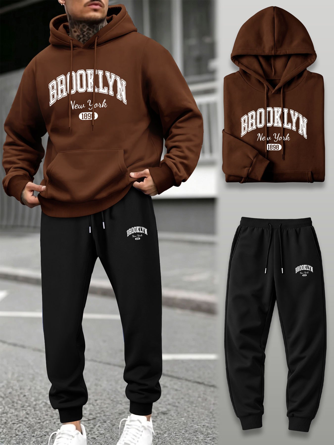 Men 2 Piece Tracksuit Hoodie J - Outdoor Sport Hoodie ulasan dan harga