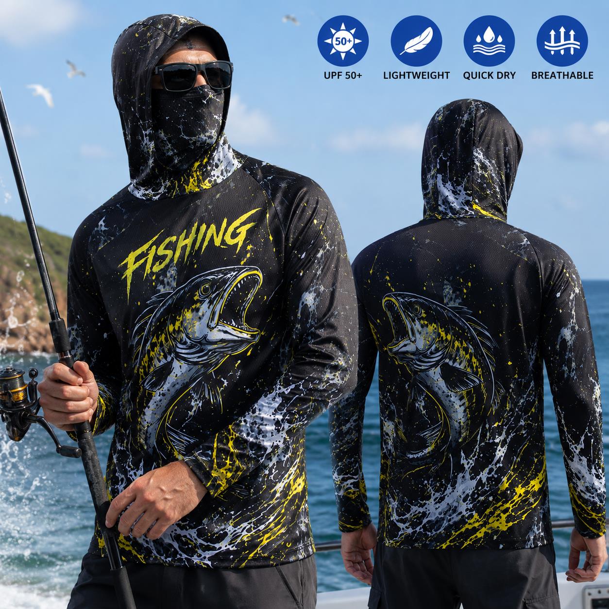 Quick Dry Breathable Men Fishi - Outdoor Sports ulasan dan harga