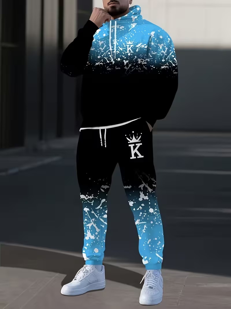 Fashion Crown Printed Hoodies  - Outdoor Sports Outfit ulasan dan harga