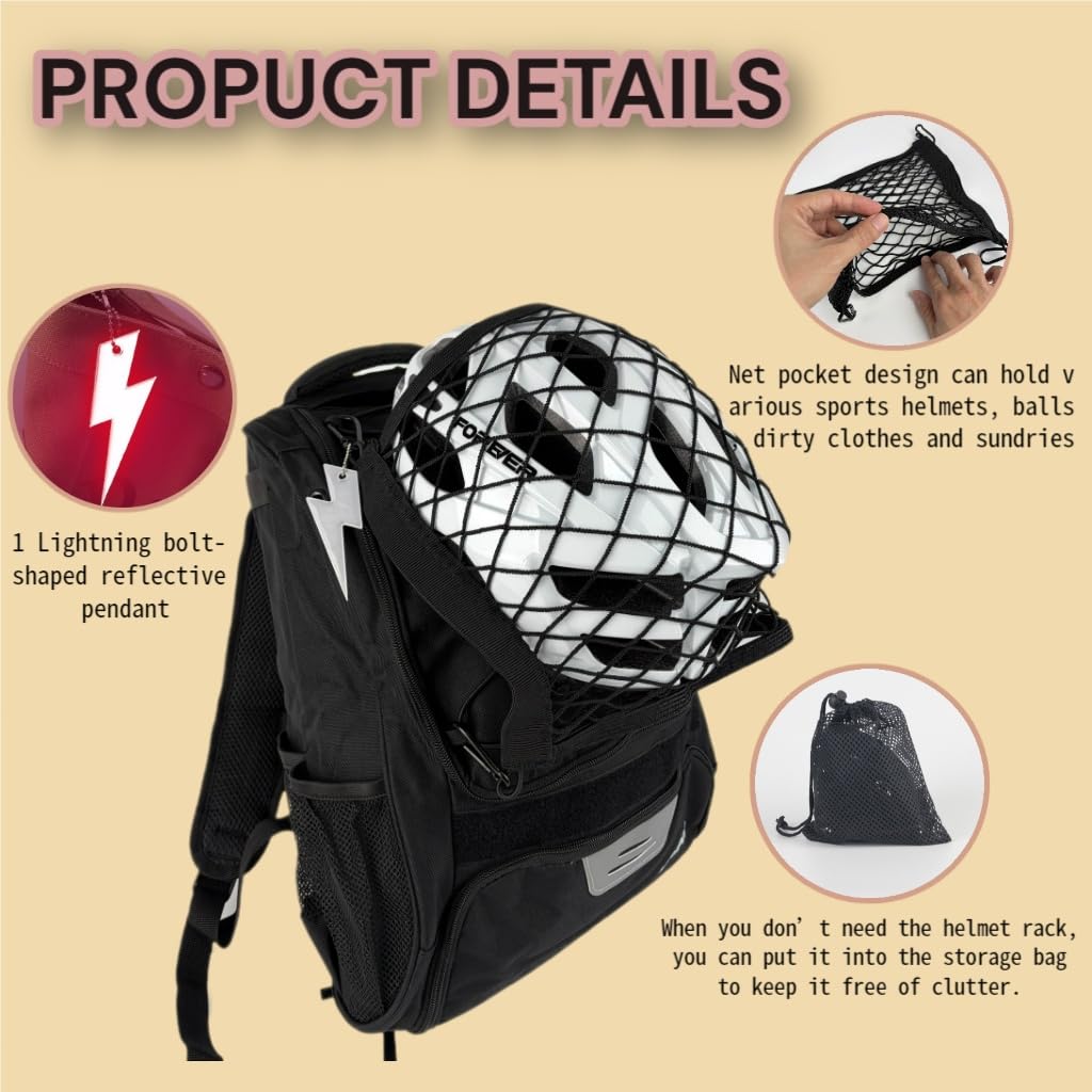Sports Backpack Helmet Hanger  - Outdoor Sports Net ulasan dan harga
